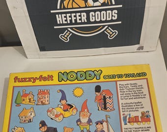 Vintage Fuzzy-Felt Noddy Goes to Toyland-set uit 1959 | Compleet retrospeelgoed Enid Blyton Allan Industries