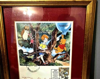 Ingelijst Disney Winnie de Poeh-souvenir uit 1997 uit Grenada Grenadines.