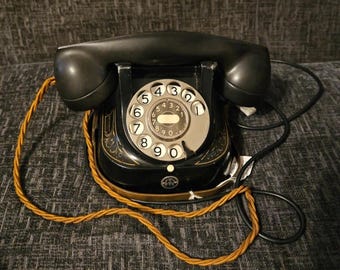 Antieke jaren 1920/30? bakelieten rtt bel telefoon messing handvat anvers België