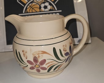 Vintage Wade Harvestware-kan | Handgeschilderde keramische melkkan met bloemen uit de jaren 1950 Made in England | Landelijke keuken serviesvaas uit het midden van de eeuw