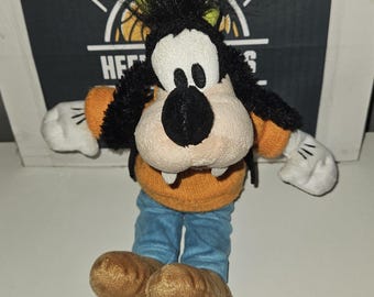 Vintage Disney Parks Goofy knuffel | Authentieke originele Walt Disney World Disneyland zachte teddybeer | Retro Disney-verzamelaarsitem