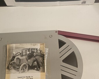 Vintage Laurel and Hardy "Two Tars" Super 8 Film Reel, 1920s Silent Comedy Movie, Bonum Archival Storage Case, Cine Film Memorabilia