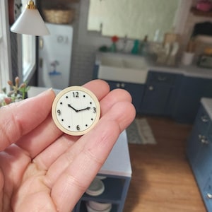 Miniature Clock - Wall Clock Decor for Dollhouse 1:12