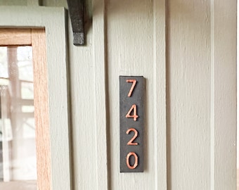 1:24 Scale Custom Dollhouse House Numbers Midcentury Modern Miniature Half Scale Decor
