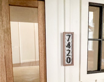 1:24 Scale Dollhouse Custom House Numbers Half Scale Modern Miniature Decor Farmhouse Style