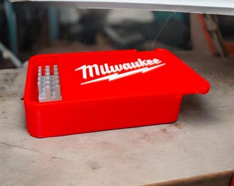 Caja inspirada en Milwaukee Tools, tapa deslizante con cierre, XL, impresión 3D, para almacenamiento de municiones, tornillos y piezas. The Packout
