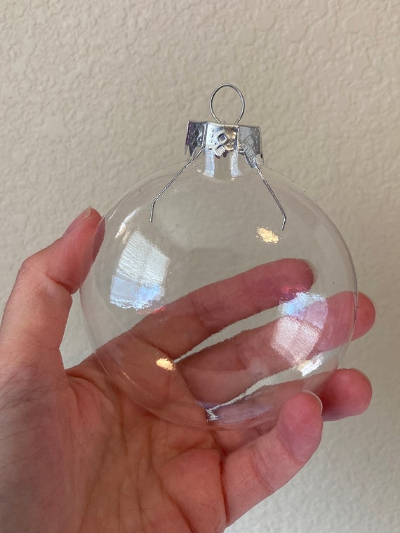 Clear Ornaments For Crafts Fillable 20 Pcs 3.15 Inch/80mm Clear