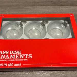 Darice 3.15 inch (80mm) Glass Disc Ornaments - Slight Imperfections - Perfect For Painting or Cut Vinyl