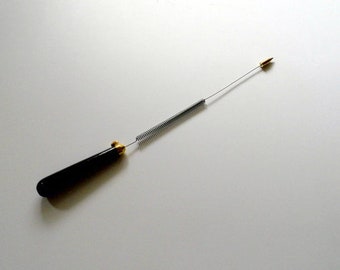 One-handed rod, tensor, dowsing rod, rod, large, wood, black, can be dismantled