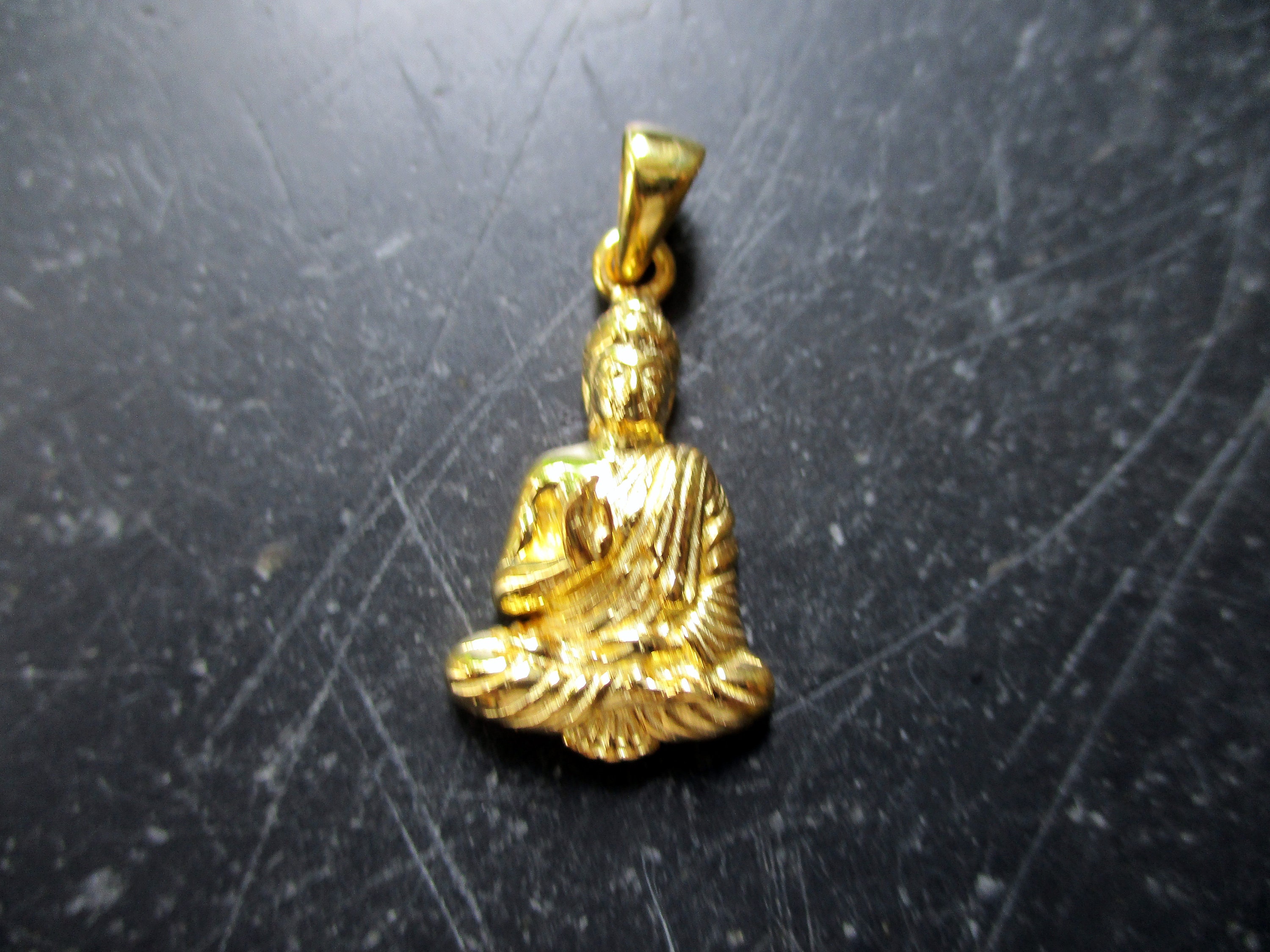 Ciondolo Buddha In Argento Sterling 925 Placcato Oro/Rosa Con Strass