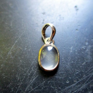 Pendant, drops, moonstone, silver, gold-plated, jewelry, white, bride image 2