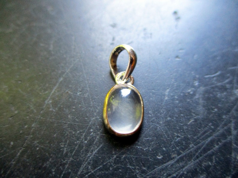 Pendant, drops, moonstone, silver, gold-plated, jewelry, white, bride image 2
