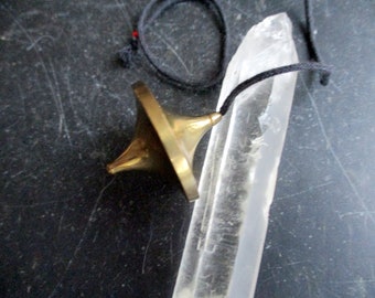 Pendulum, brass, UFO, large, with tip, esoteric, shaman, Wicca