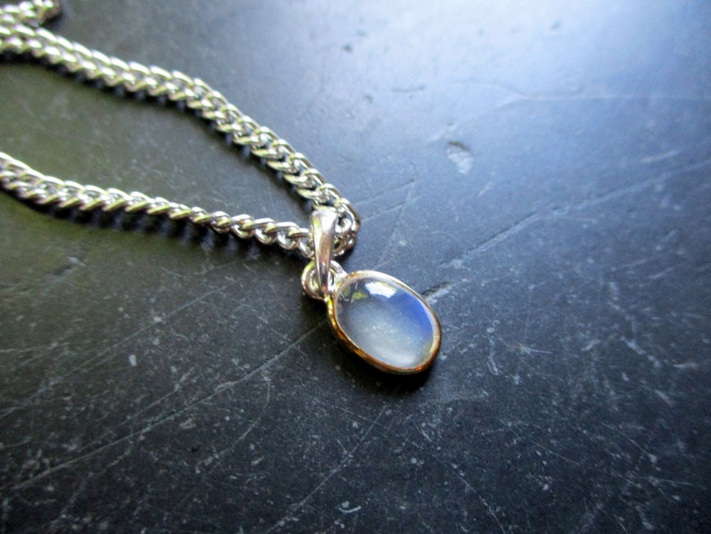 Pendant, drops, moonstone, silver, gold-plated, jewelry, white, bride image 3