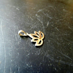 Pendant, sterling silver, dainty, lotus, jewelry, women, girl image 4