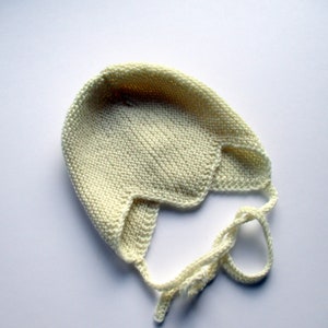 Baby hat, cap, hat, baby, devil hat, white, knit, wool (merino)