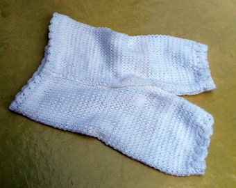 Baby Pants, Pants, Knitted pants, Station Wagon Fashion, white, Baptism, baby, Cotton