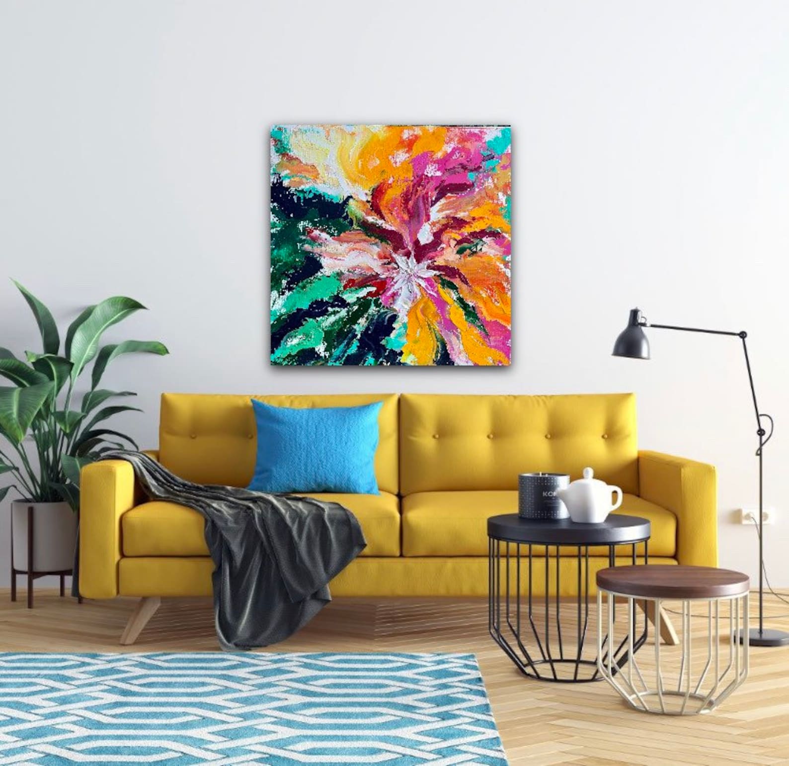 Canvas Painting Original / 30x30 Painting / Original Wall Art Etsy