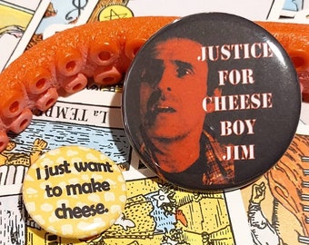 Conjunto de dois botões Cheese Boy Jim