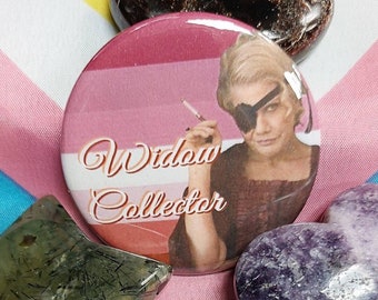 Lesbian Evelyn Higgins Pride Button