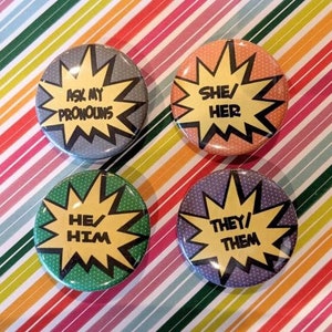 Choose Your Own Pronoun Button