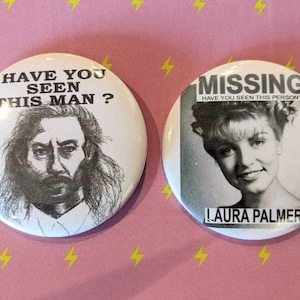 Set of Two Twin Peaks Posters Buttons