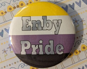 Enby Pride Button