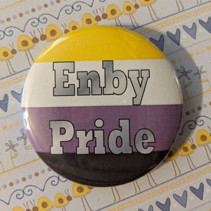 Enby Pride Button