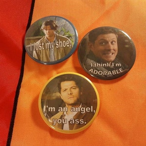 Set of Three Supernatural Buttons