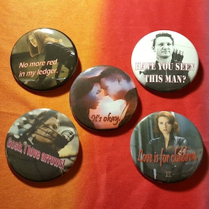 Set of 5 ClinTasha Buttons