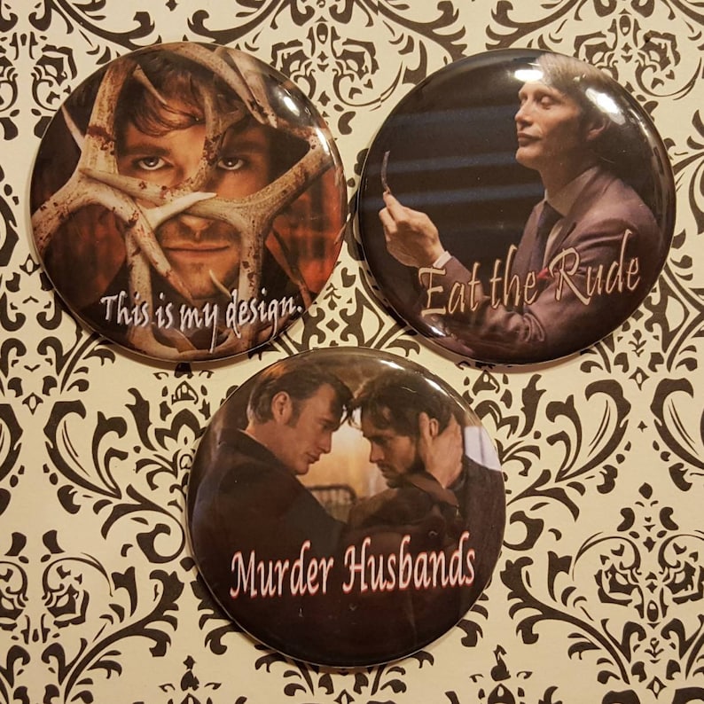 Hannigram Button Set of Three image 1