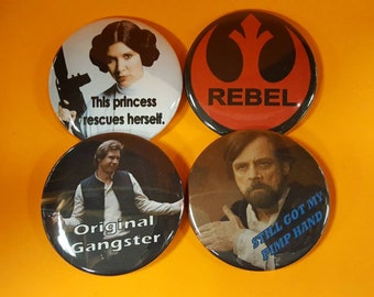 Set of 4 Star Wars Rebel Buttons