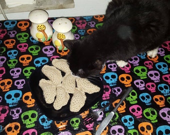 Brinquedo Kitty Pierogi Catnip de Crochê