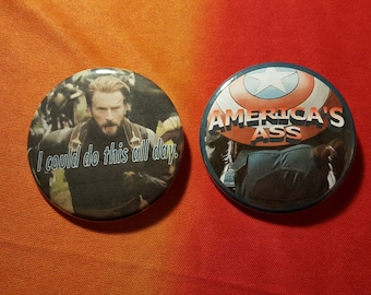 Set of 2 Steve Rogers Buttons