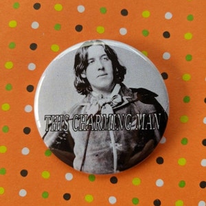 Charming Oscar Wilde Button