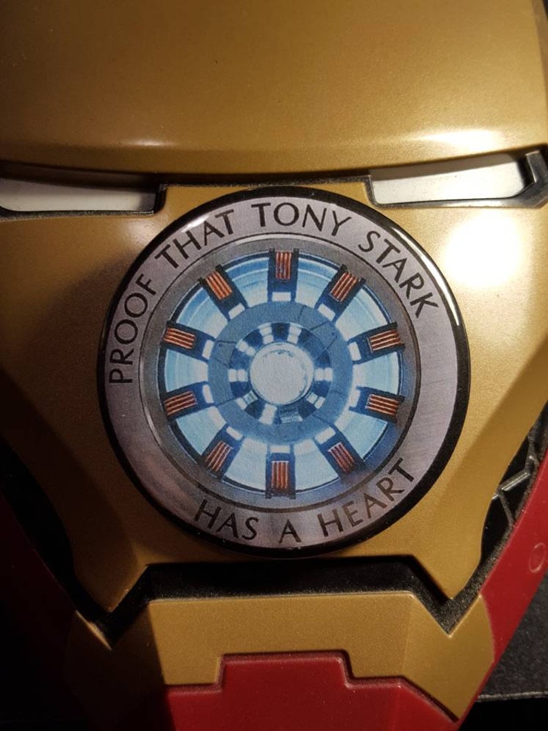 Proof That Tony Stark Has a Heart Button Etsy
