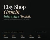 Etsy Shop Growth Interactive Toolkit – SEO Planner, Launch Calendar, Revenue Tracker (Digital Download)