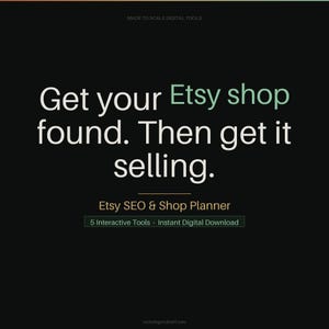 Interactive Etsy SEO & Shop Planner – Keyword, Launch Calendar, Revenue Tracker (Digital Download)