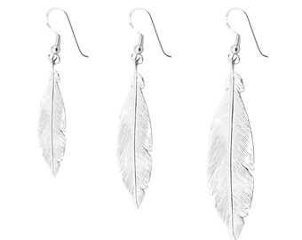FEATHER handmade sterling silver earrings
