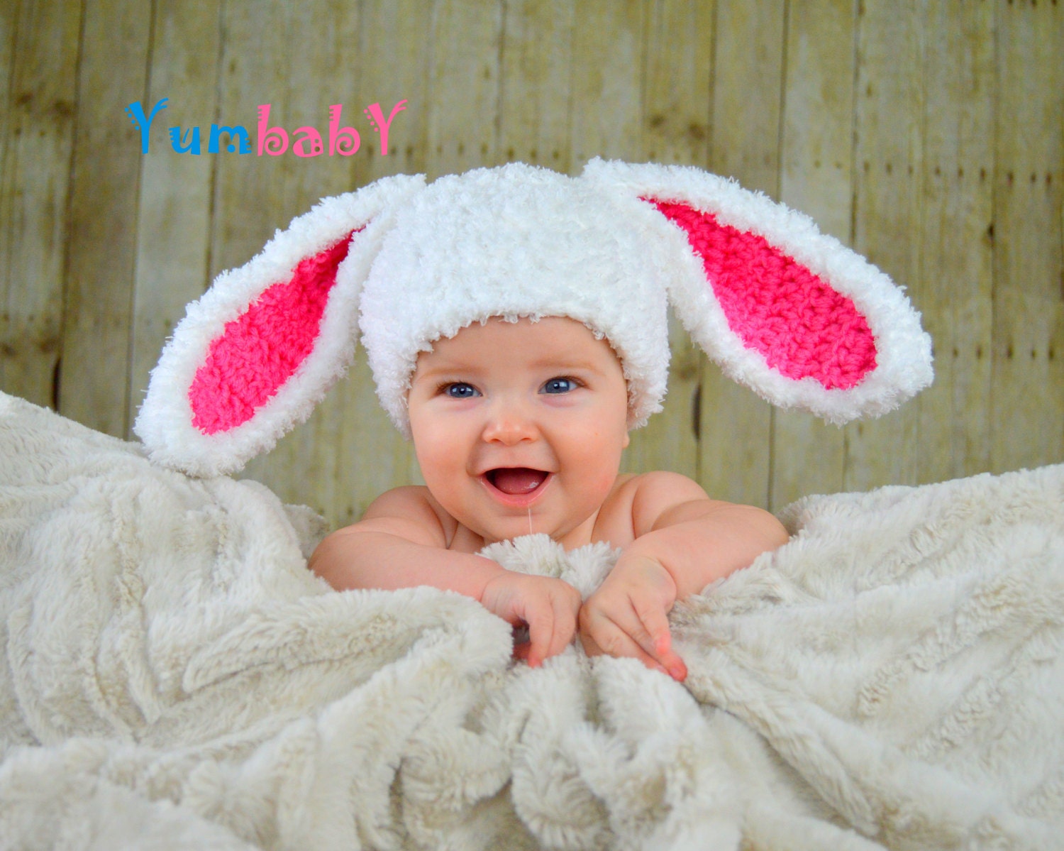 Bunny hat Easter hats for girls baby hat white and pink Etsy