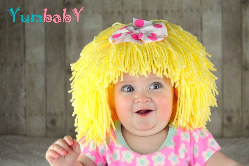 Cabbage Patch Hat, Beanie Wig, Children, Toddler, Pageant Costume, Cabbage Patch Inspired, Photo Props baby Clothes 