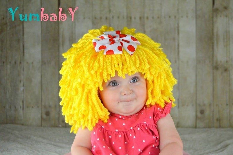 Yellow Wig Halloween Costume Baby Hat Baby Costume Baby Hats Etsy