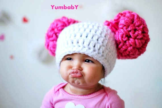 baby girl pom pom hats