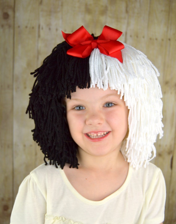 Zwart-Wit Pruiken Cruella Deville Pruik Halloween Kostuum voor Meisjes Kleding Meisjeskleding Verkleden 