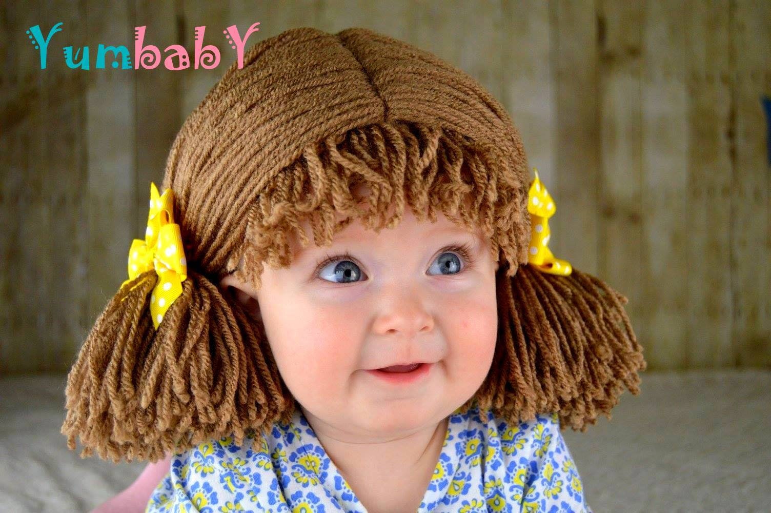 Halloween Costume, Kids Costumes, Cabbage Patch Wig Pigtail Baby Hat …