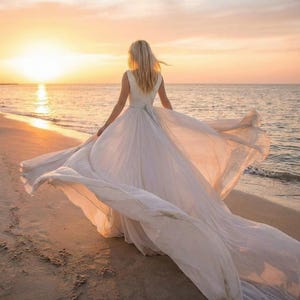 white flowy dress photoshoot White Maxi Dress | Beach Wedding Dress | Boho Dress | White Dress | Photoshoot Dress | White Long Dress For Photo Shoot