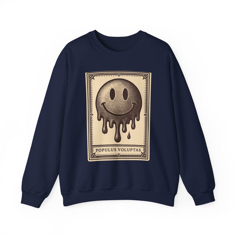 Warped Happy Face Sweatshirt, Neo-Pop T-Shirt, Urban Streetwear, Gift for Him, Modern Art Apparel image 6