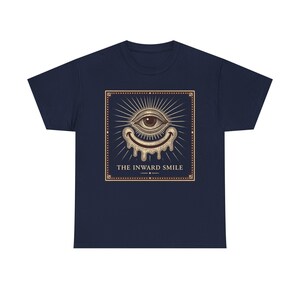 Verzerrtes Grinsen Maskottchen T-Shirt, Retro Cartoon Stil, Vintage Volkskunst inspiriertes T-Shirt Bild 9
