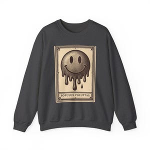 Warped Happy Face Sweatshirt, Neo-Pop T-Shirt, Urban Streetwear, Gift for Him, Modern Art Apparel image 5