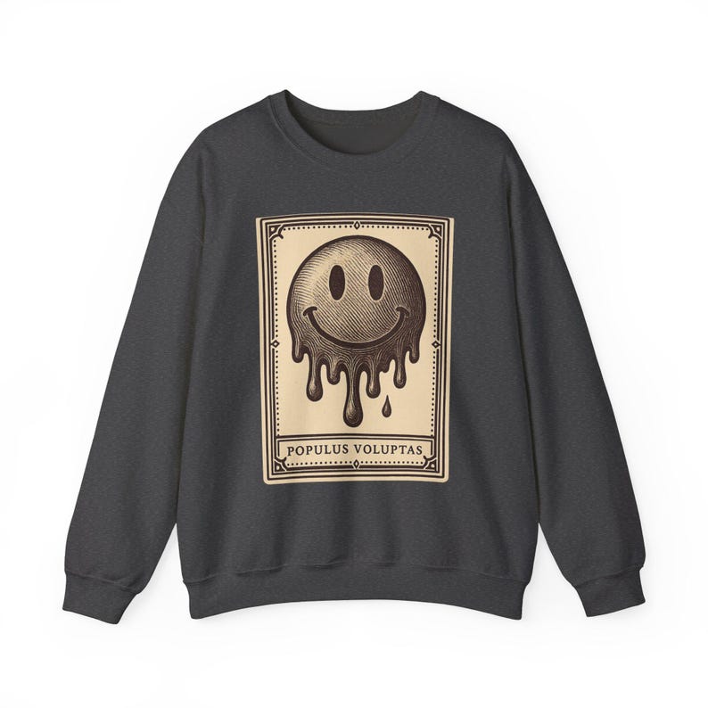 Warped Happy Face Sweatshirt, Neo-Pop T-Shirt, Urban Streetwear, Gift for Him, Modern Art Apparel image 5